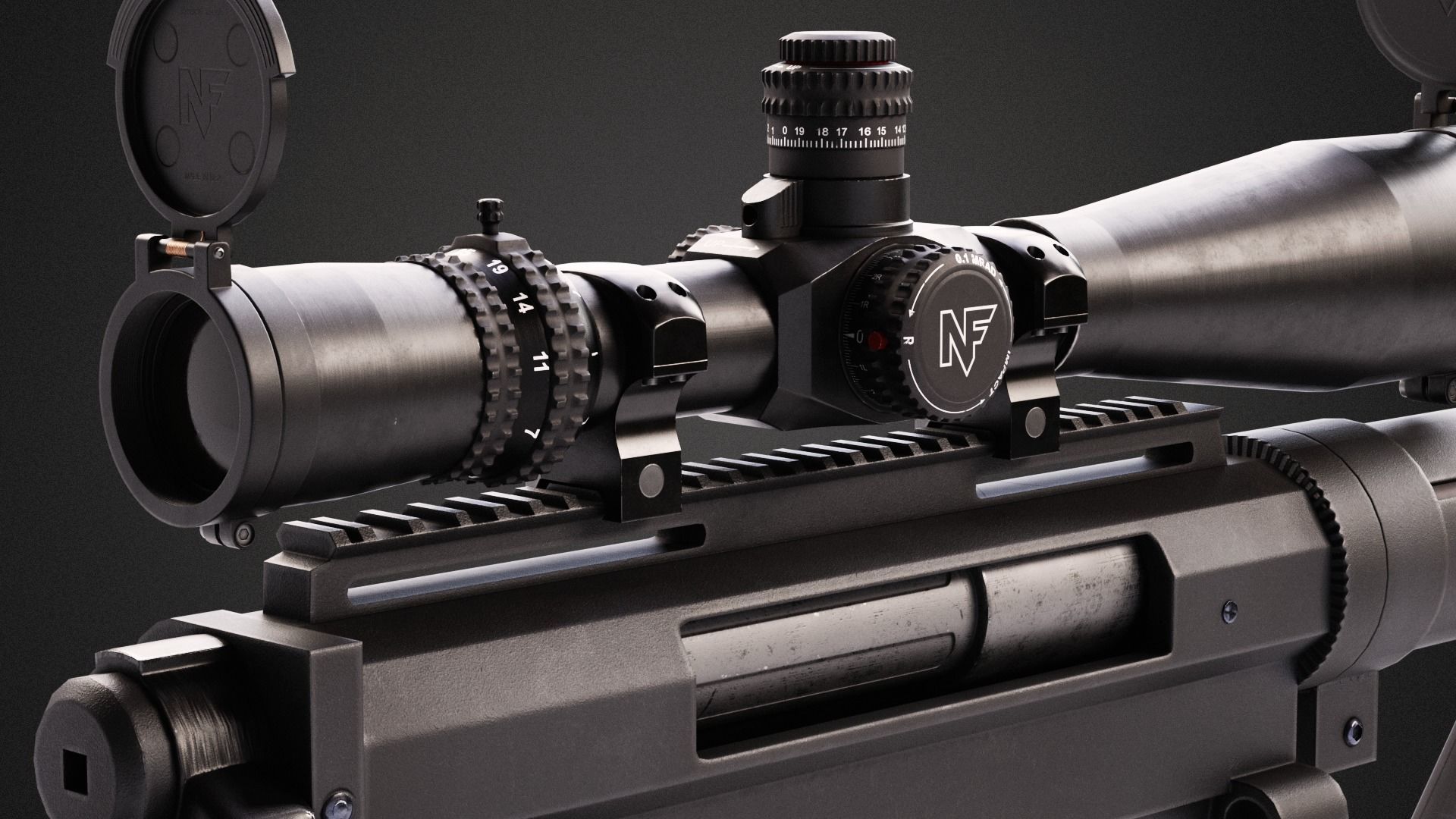 M200 Cheytac Intervention Low-poly 3D model_5