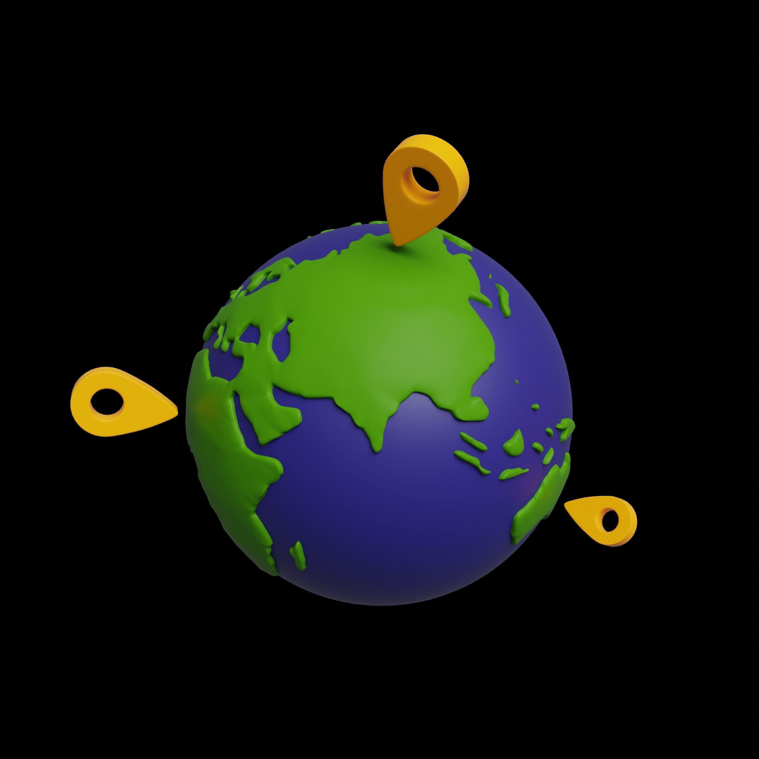 3D set of icons Travelling 3D model_2