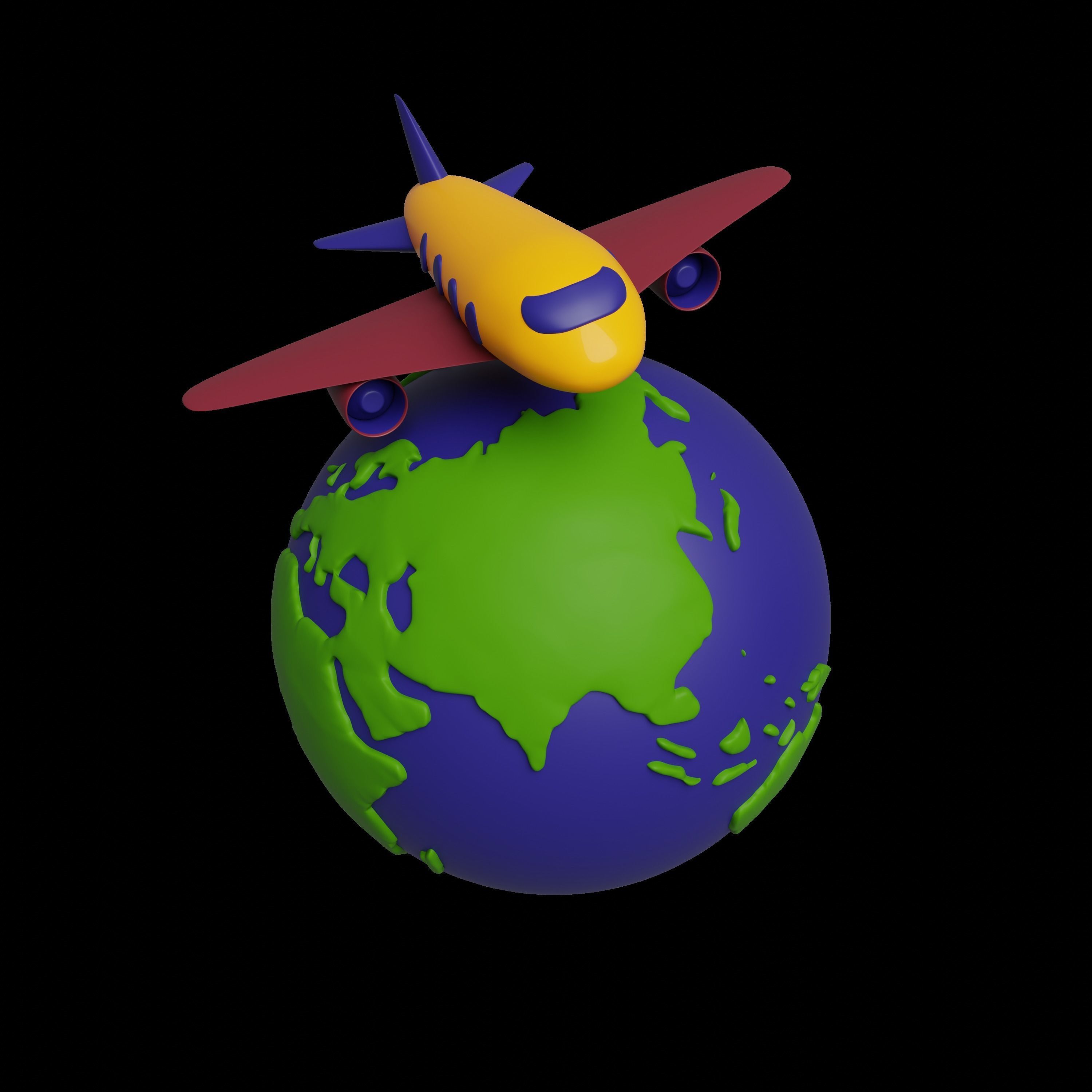 3D set of icons Travelling 3D model_6