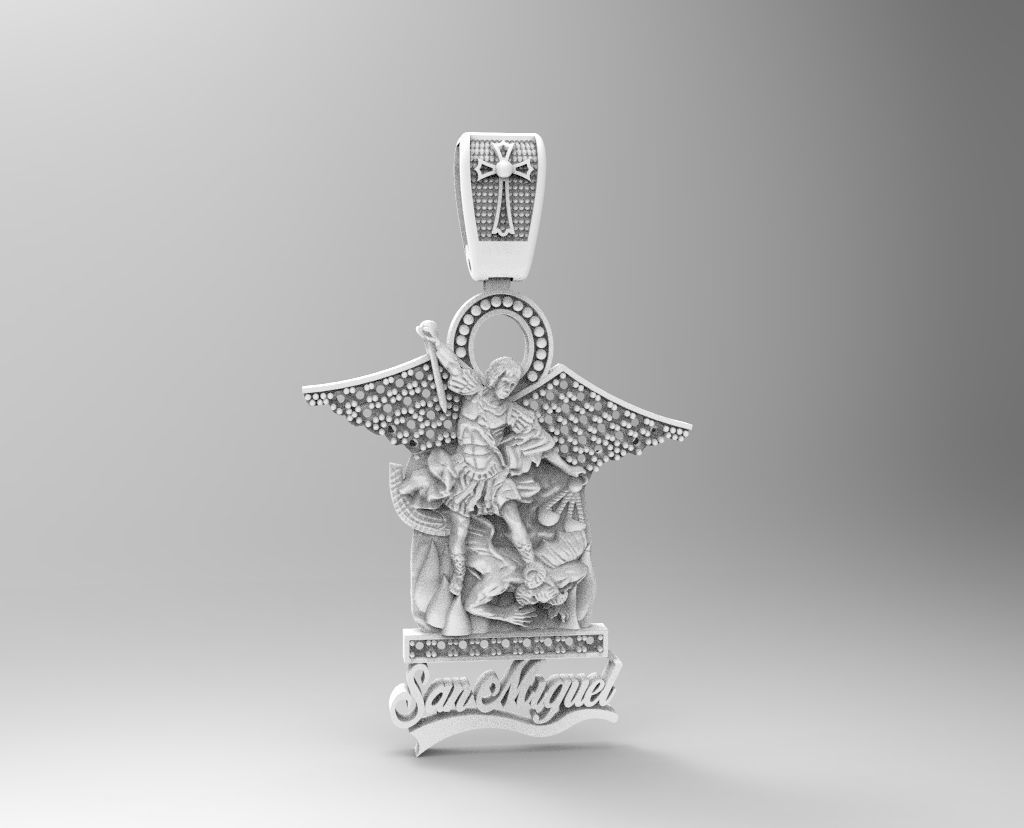 san miguel arcangel 3D print model_3