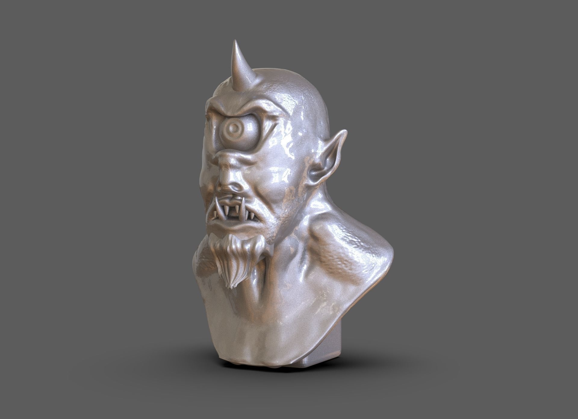 Cyclops Bust 3D print model_3