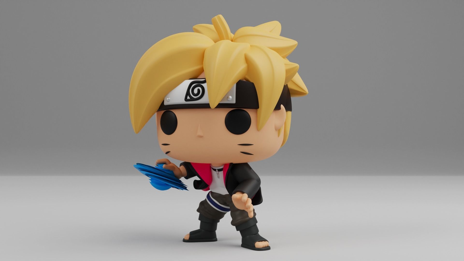 Boruto with Rasengan Funko pop 3D print model_4
