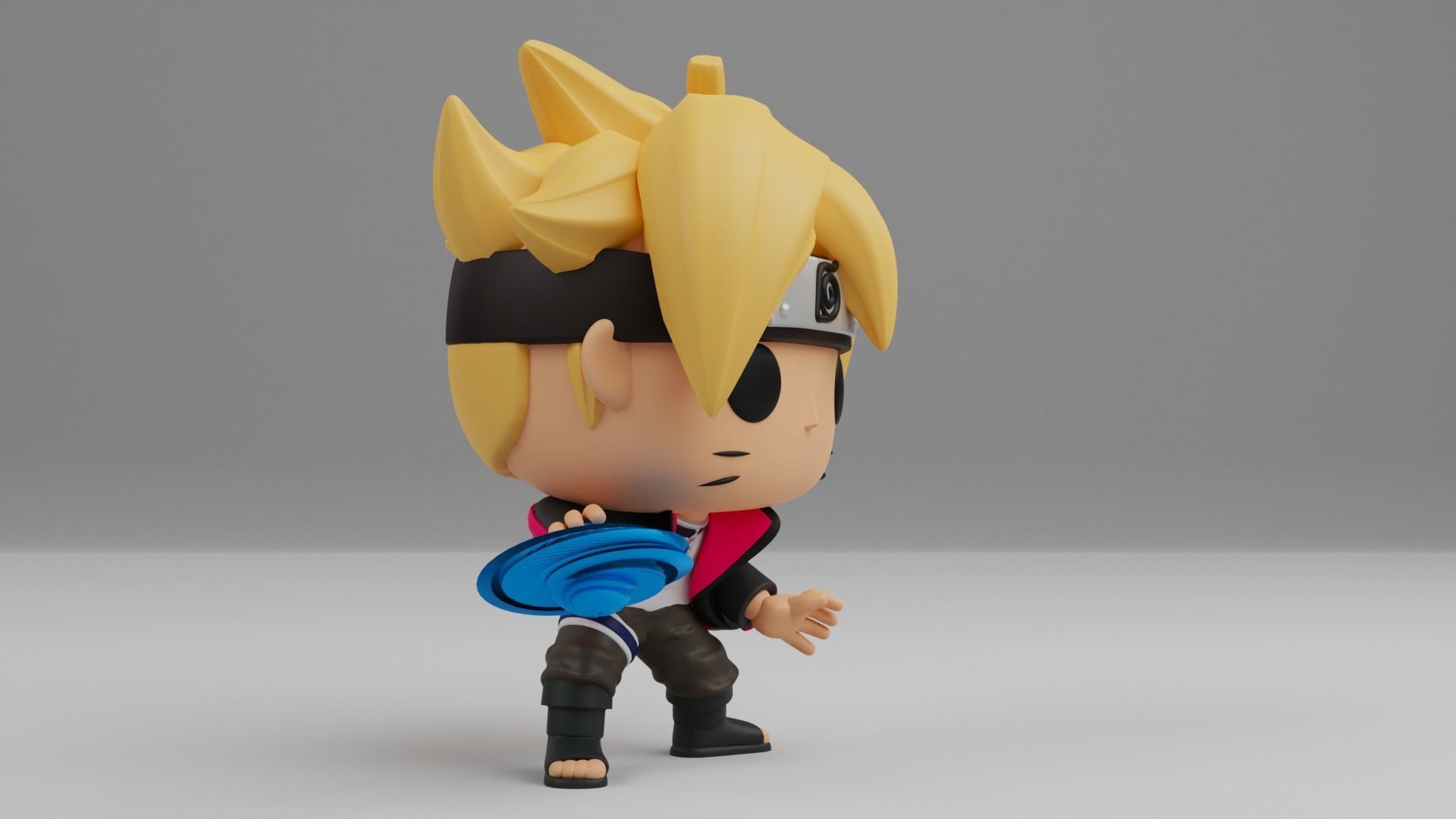 Boruto with Rasengan Funko pop 3D print model_8
