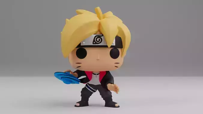 Boruto with Rasengan Funko pop 3D print model