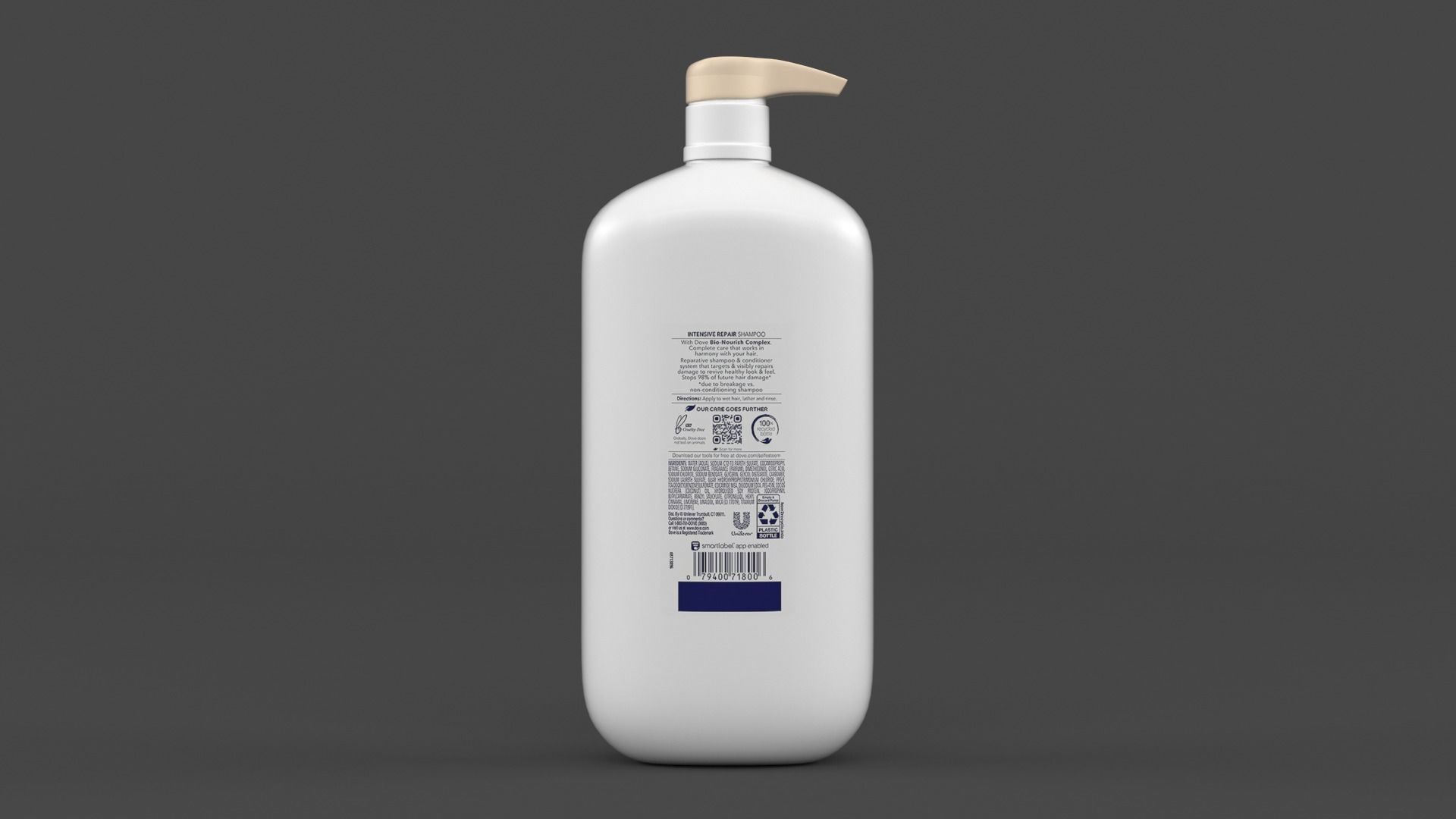 Dove Shampoo and Conditioner 3D model_2