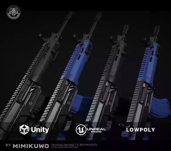 QBZ191 And 192 Game Ready Low-poly 3D model
