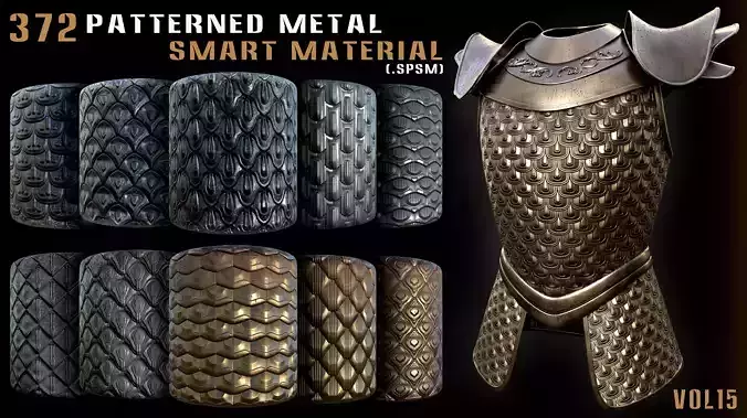 372 Patterned Metal Smart Material - Vol 15
