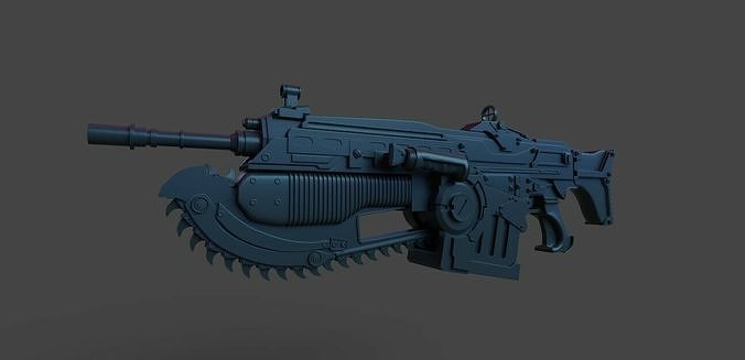 Lancer Assault Rifle Gears of War 3D print model