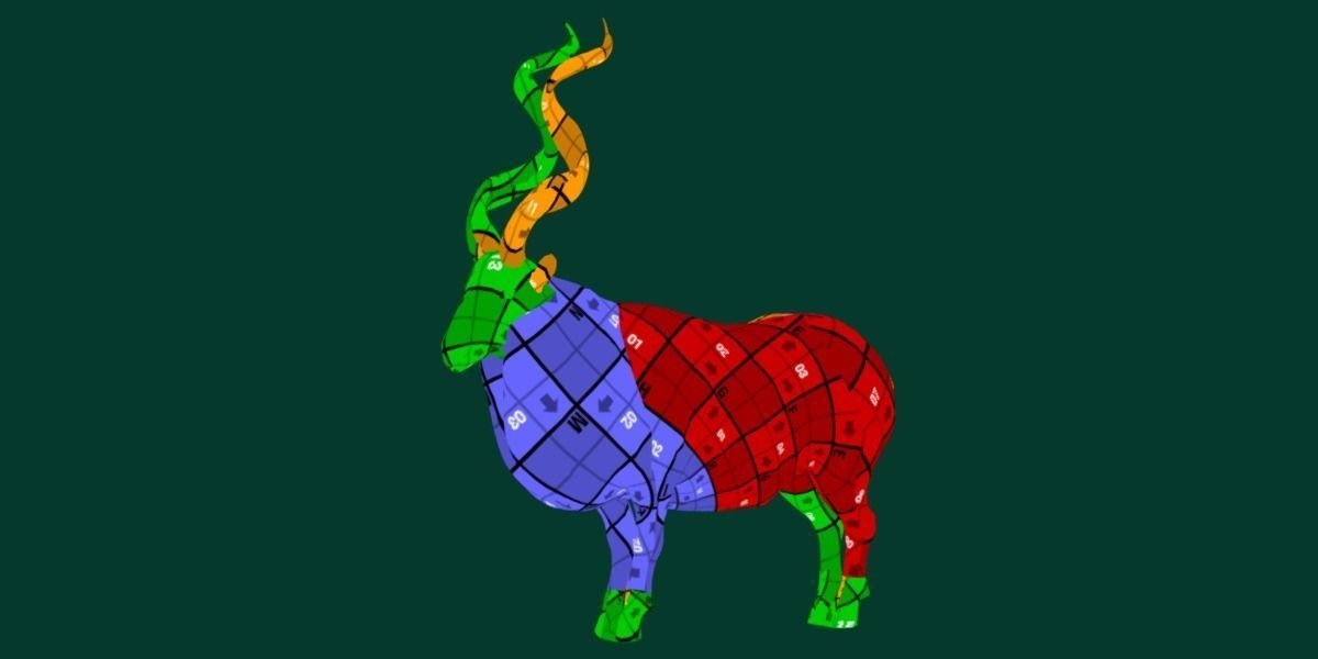 Markhor Wild Goat Low-poly 3D model_9