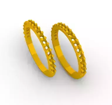 Argollas 17 piedras 17 stone hoops SM 3D print model