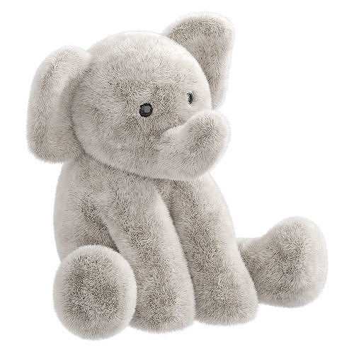 Kids Elephant Toy Low-poly 3D model