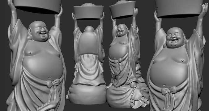 Smiling Buddha - Buddha - Buda 3D print model