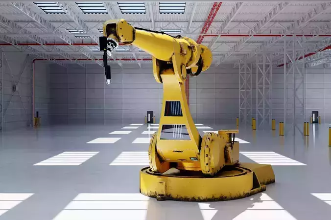 Industrial welding robot 3D model