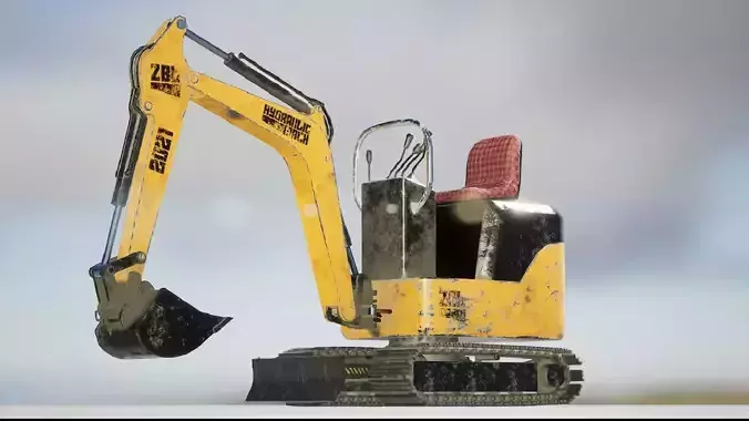 ZBL Mini Excavator - Unreal Project Low-poly 3D model