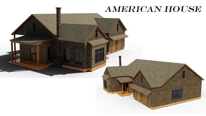 10 American House 3D Model Pack 5