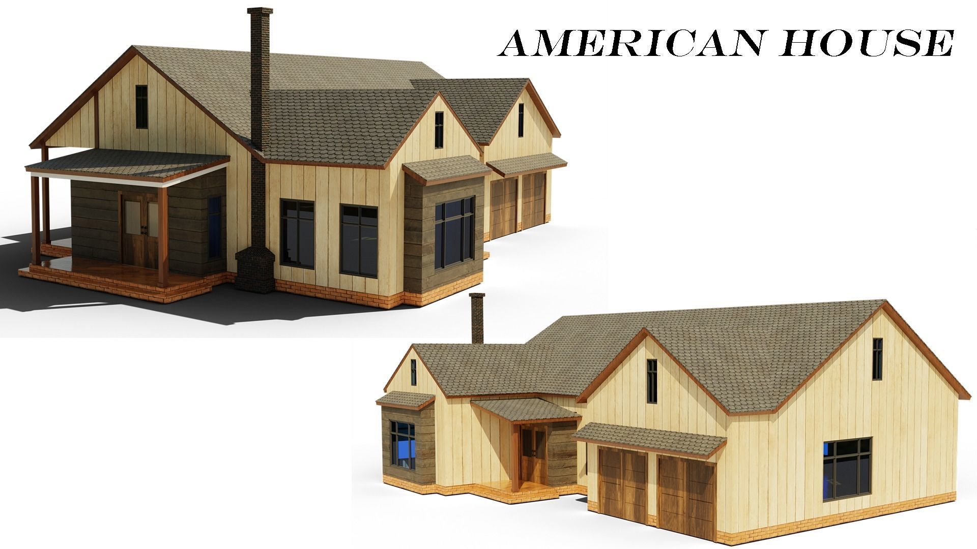 10 American House 3D Model Collection_13