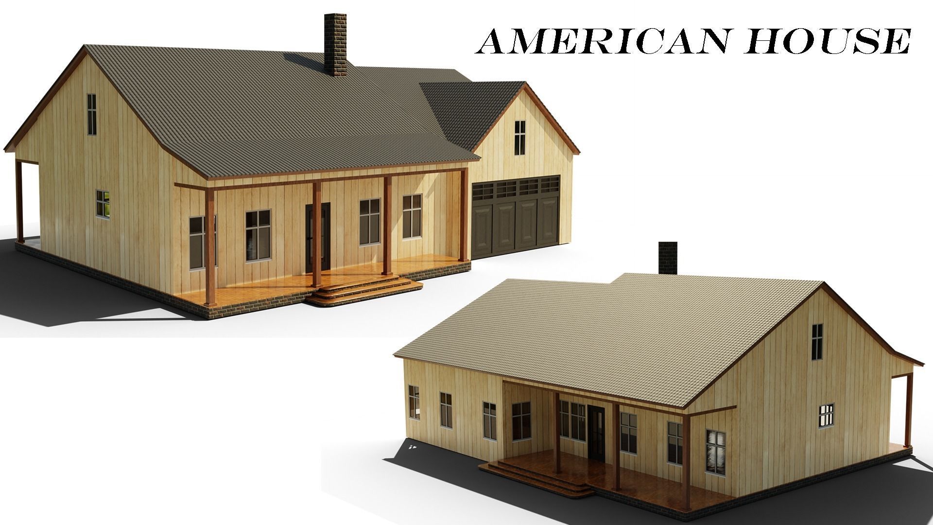 10 American House 3D Model Collection_17