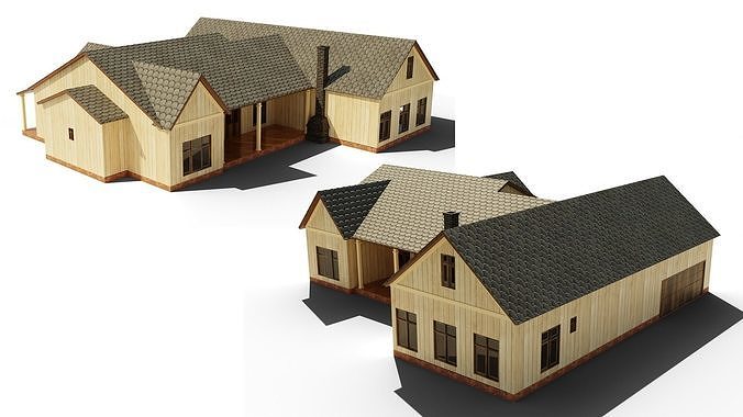 10 American House 3D Model Pack 3