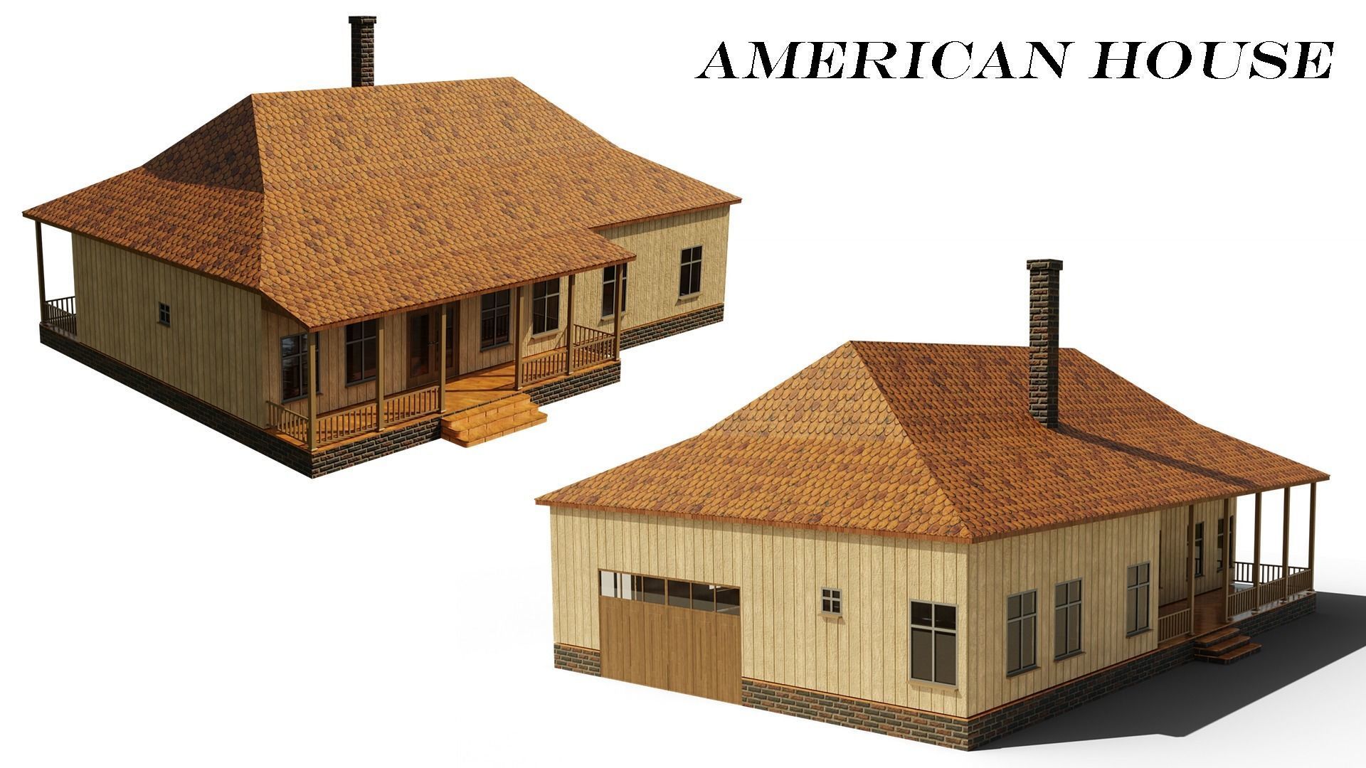 10 American House 3D Model Collection_15