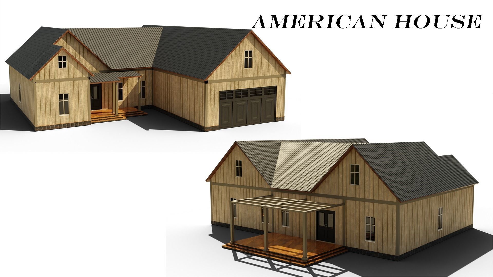 10 American House 3D Model Collection_19