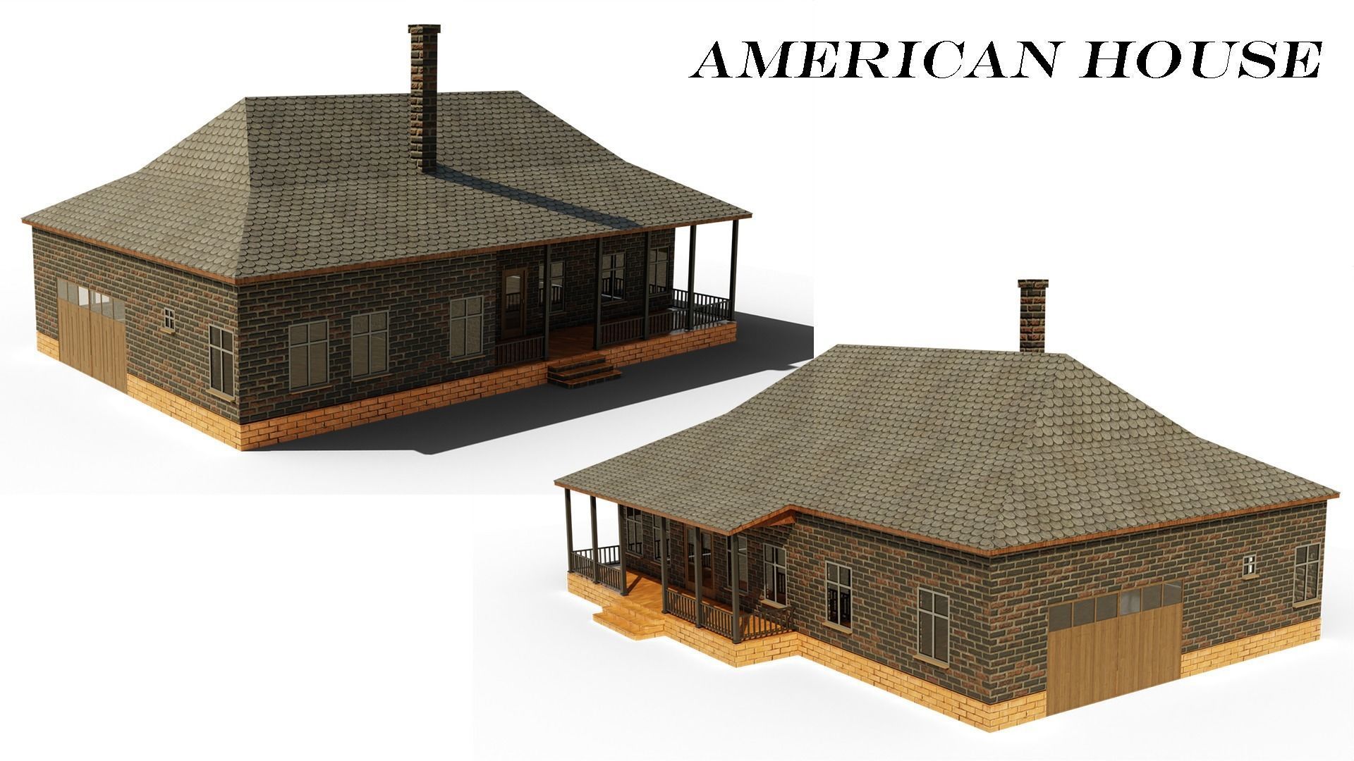10 American House 3D Model Collection_16
