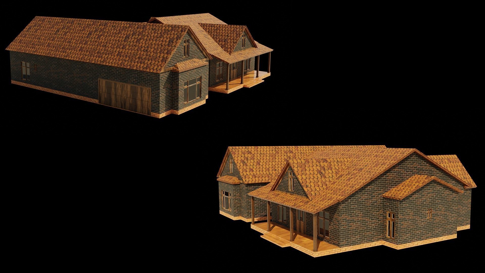 10 American House 3D Model Collection_21
