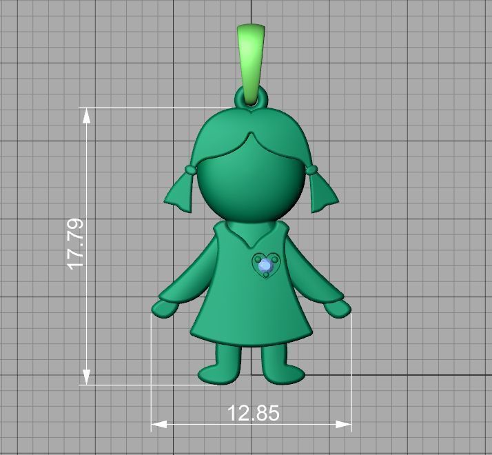 GIRL and BOY PENDANTS BIRTH NECKLACES CHILD PENDANT 3D Model Collection_15