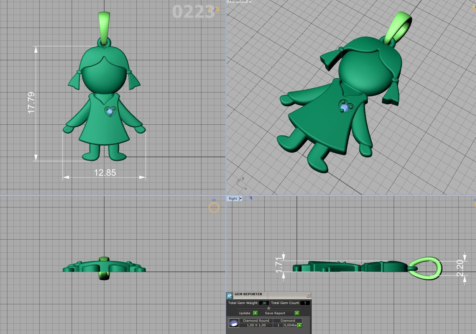 GIRL and BOY PENDANTS BIRTH NECKLACES CHILD PENDANT 3D Model Collection_14