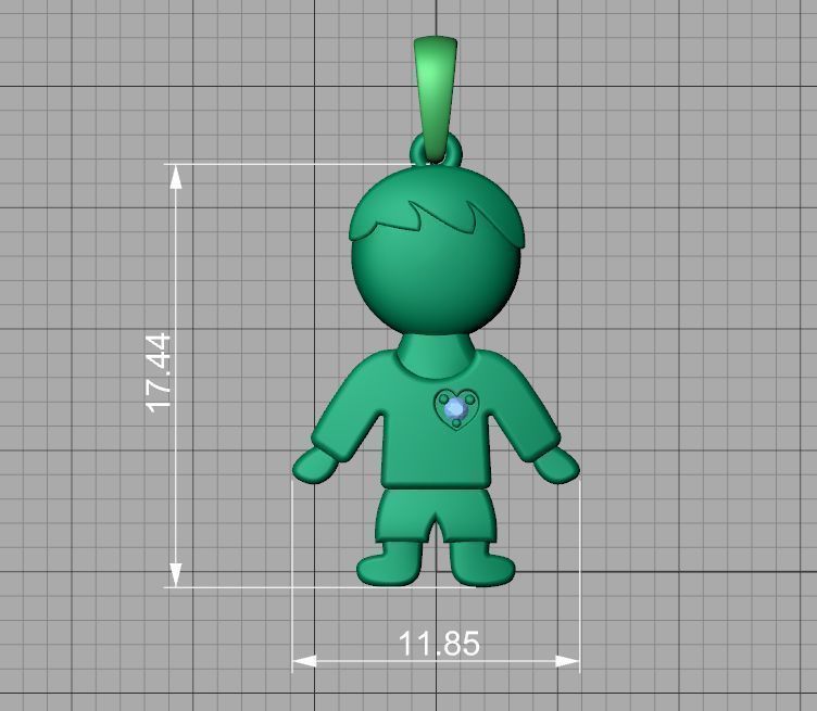 GIRL and BOY PENDANTS BIRTH NECKLACES CHILD PENDANT 3D Model Collection_22