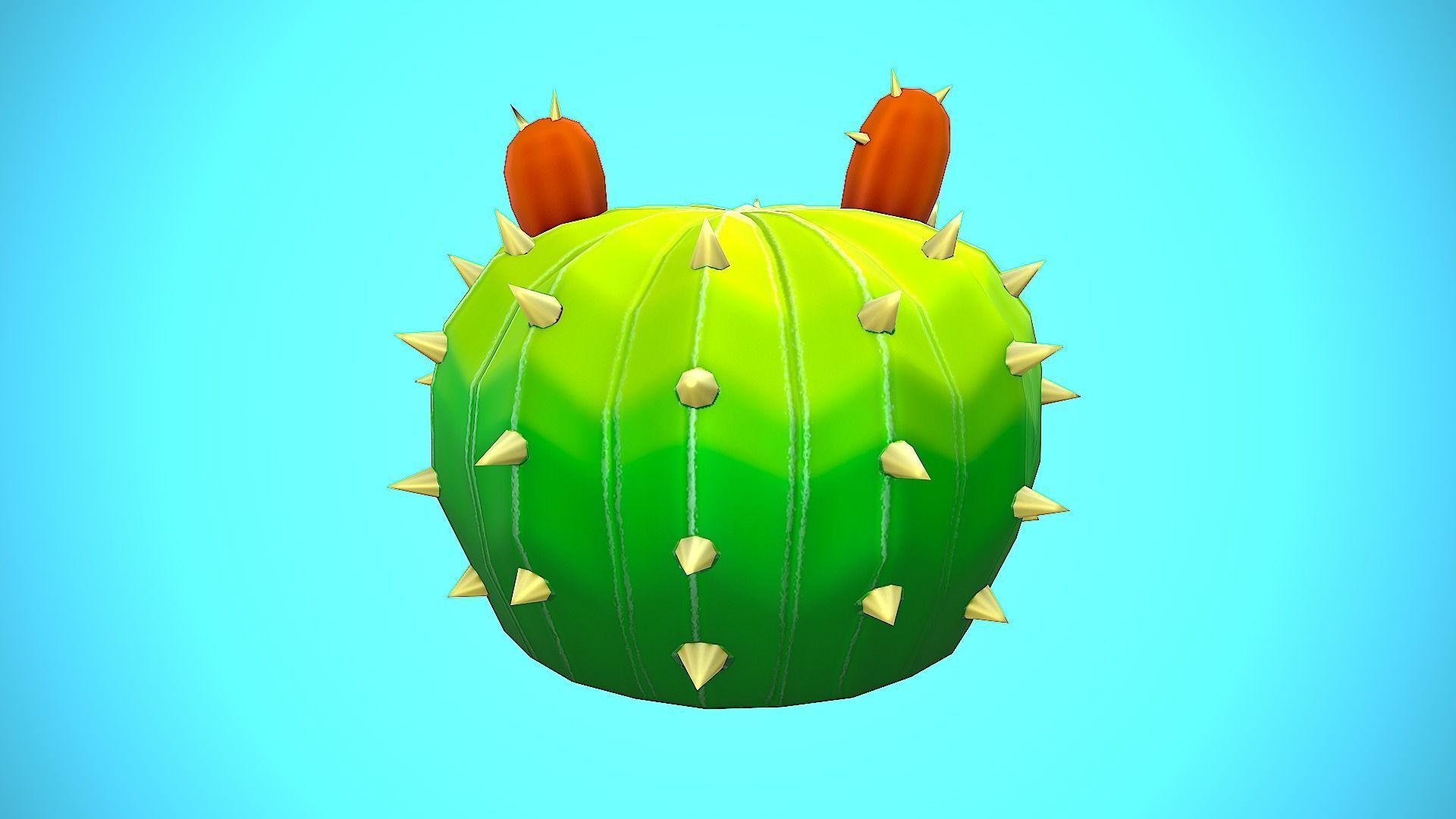 CACTUS 02 CARTOON STYLIZED Low-poly 3D model_9