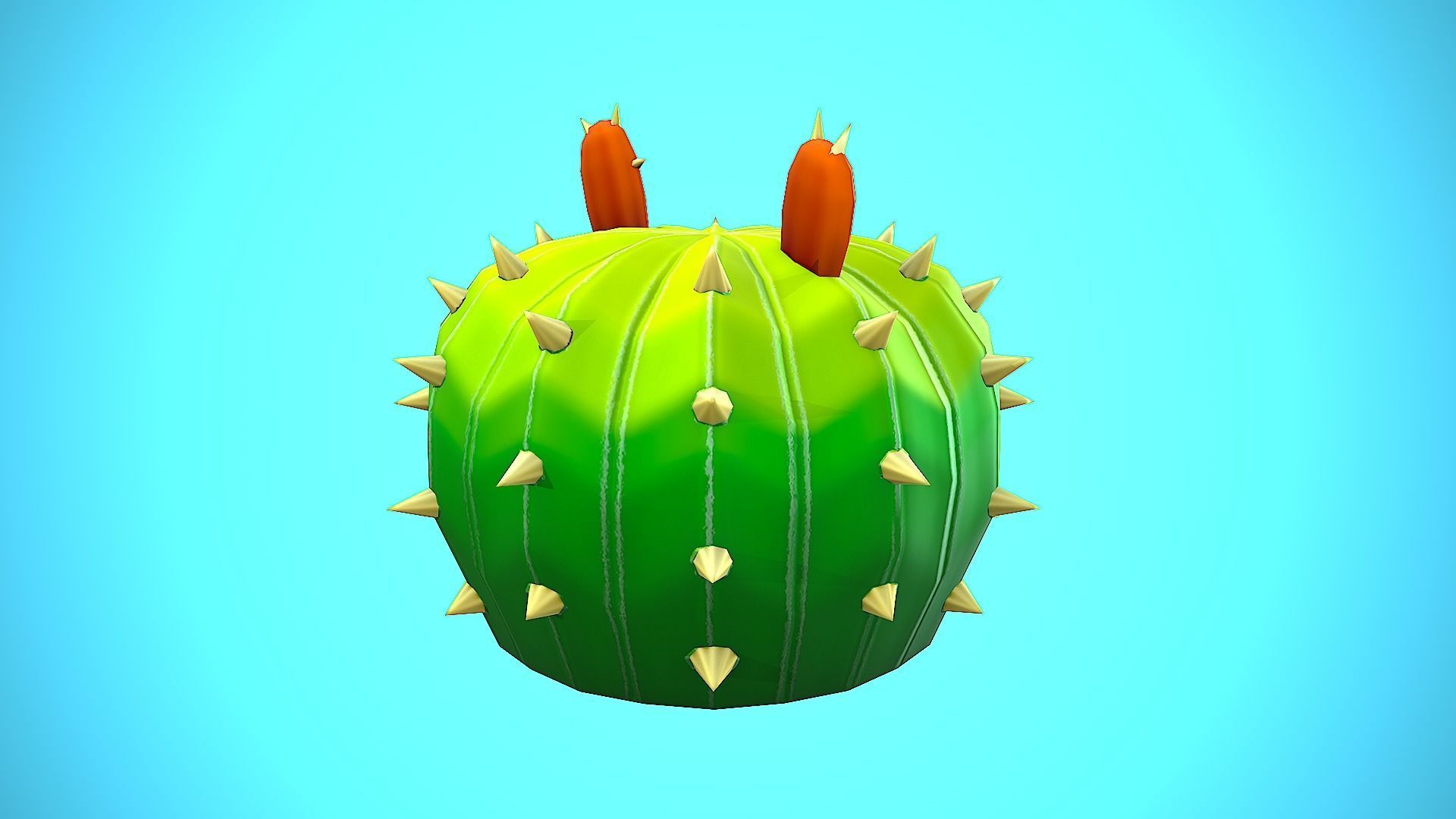 CACTUS 02 CARTOON STYLIZED Low-poly 3D model_7