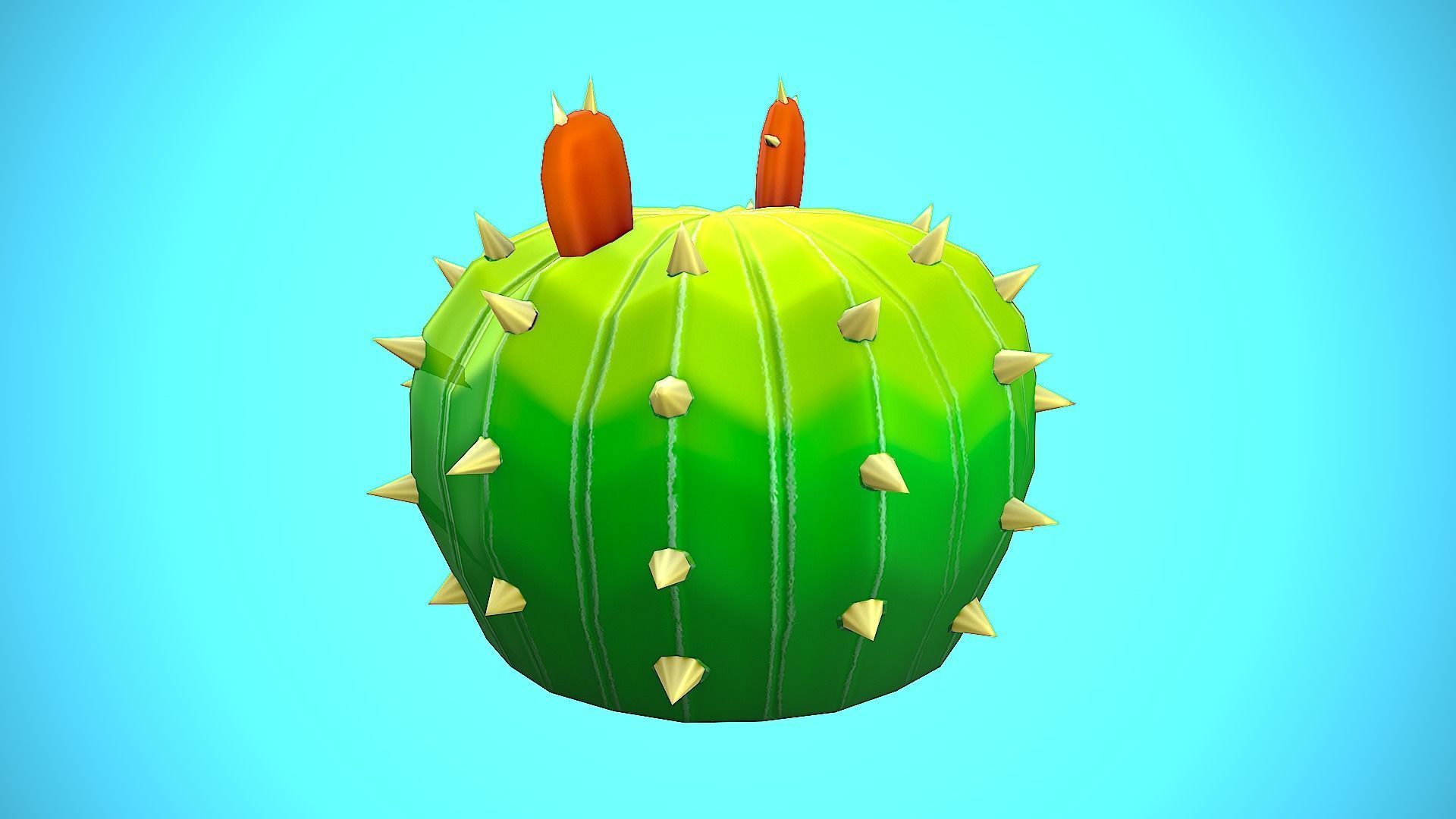 CACTUS 02 CARTOON STYLIZED Low-poly 3D model_8