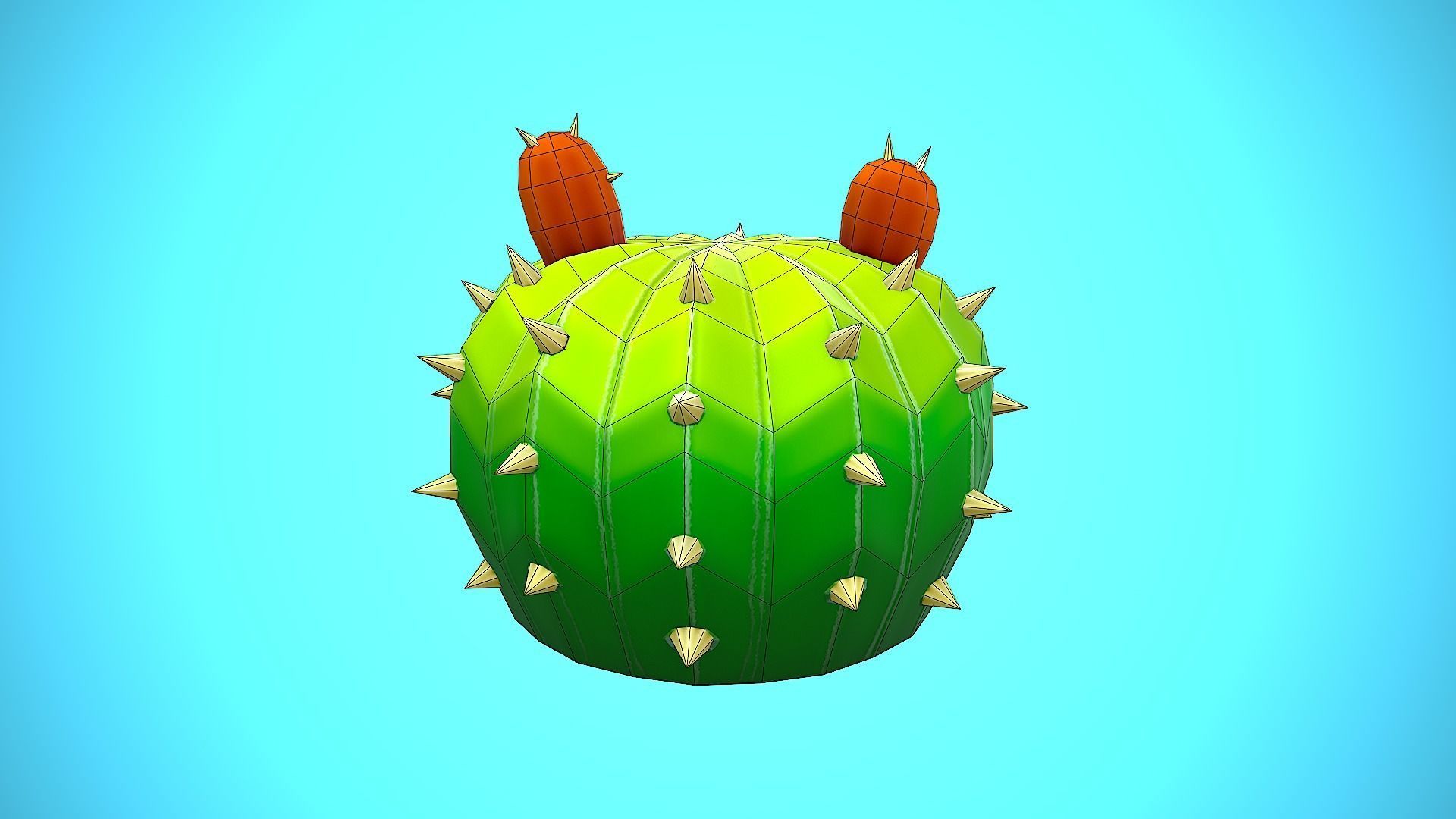 CACTUS 02 CARTOON STYLIZED Low-poly 3D model_6