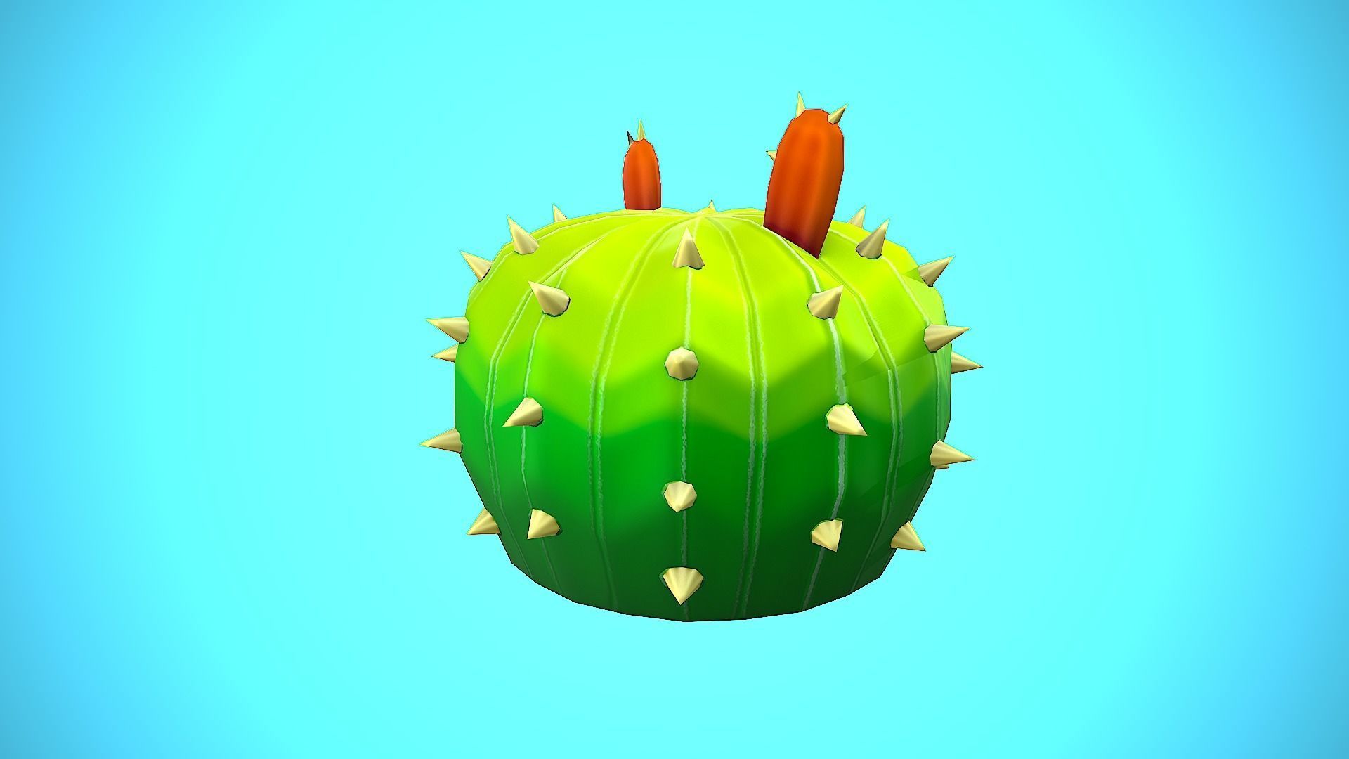 CACTUS 02 CARTOON STYLIZED Low-poly 3D model_10
