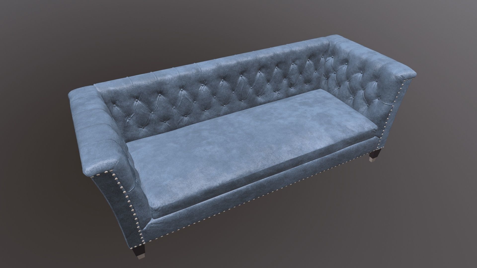 Chesterfield Three Seater Sofa 3D model_8