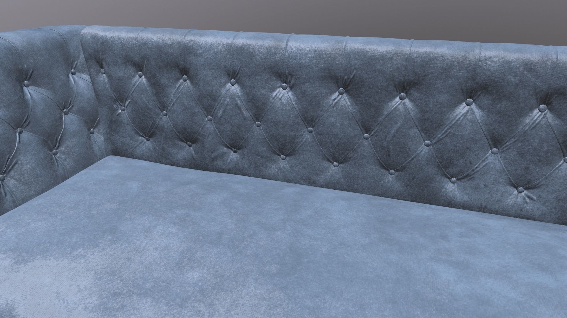 Chesterfield Three Seater Sofa 3D model_9
