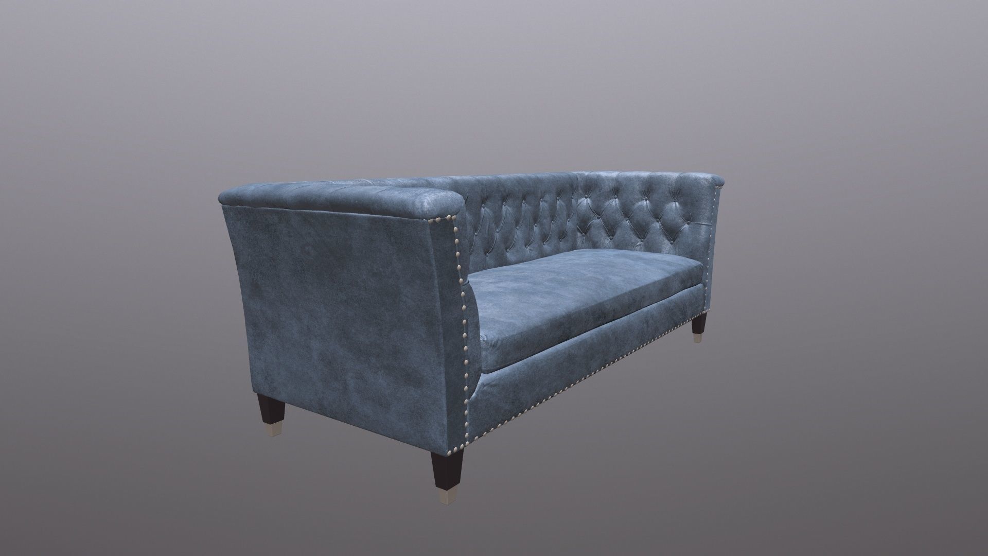 Chesterfield Three Seater Sofa 3D model_3