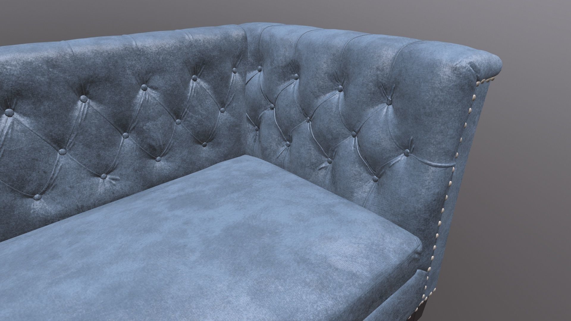 Chesterfield Three Seater Sofa 3D model_10