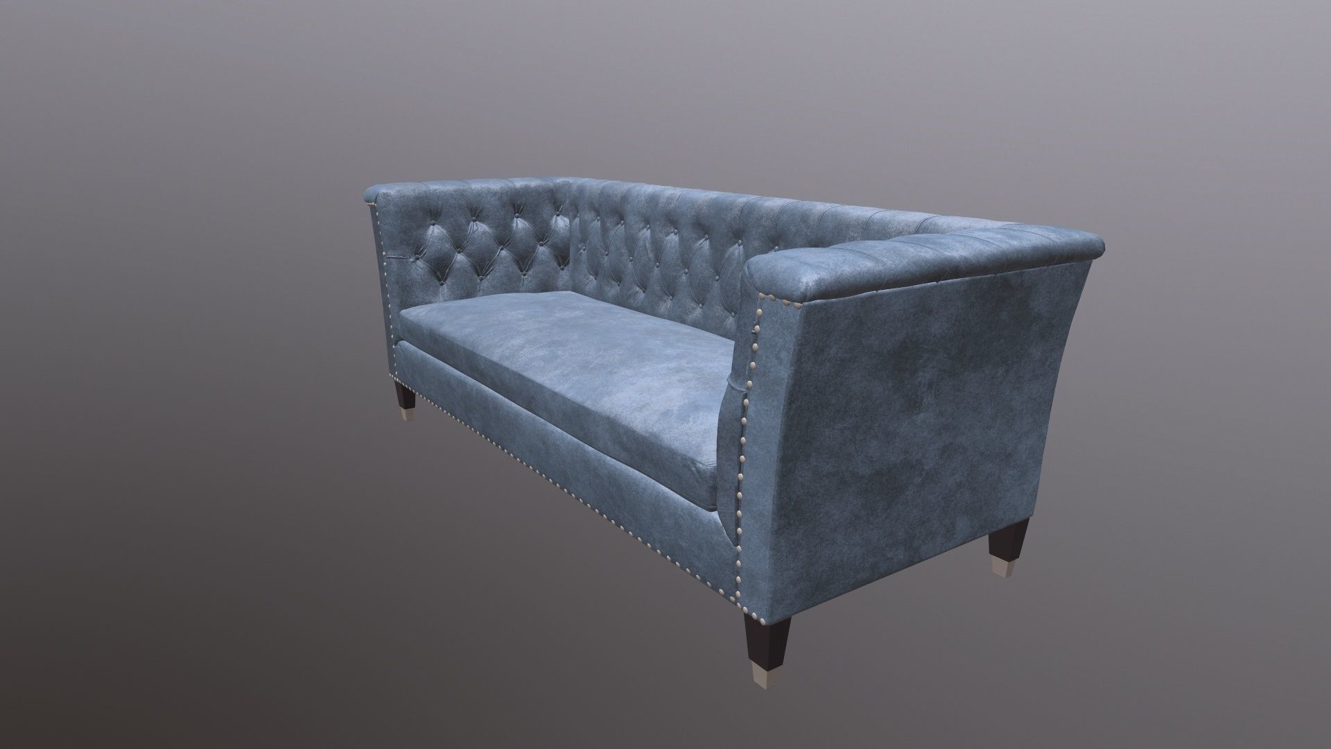 Chesterfield Three Seater Sofa 3D model_5