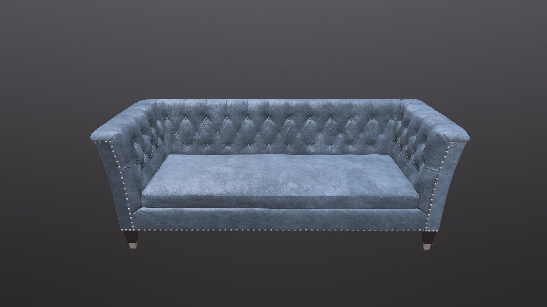 Chesterfield Three Seater Sofa 3D model_2