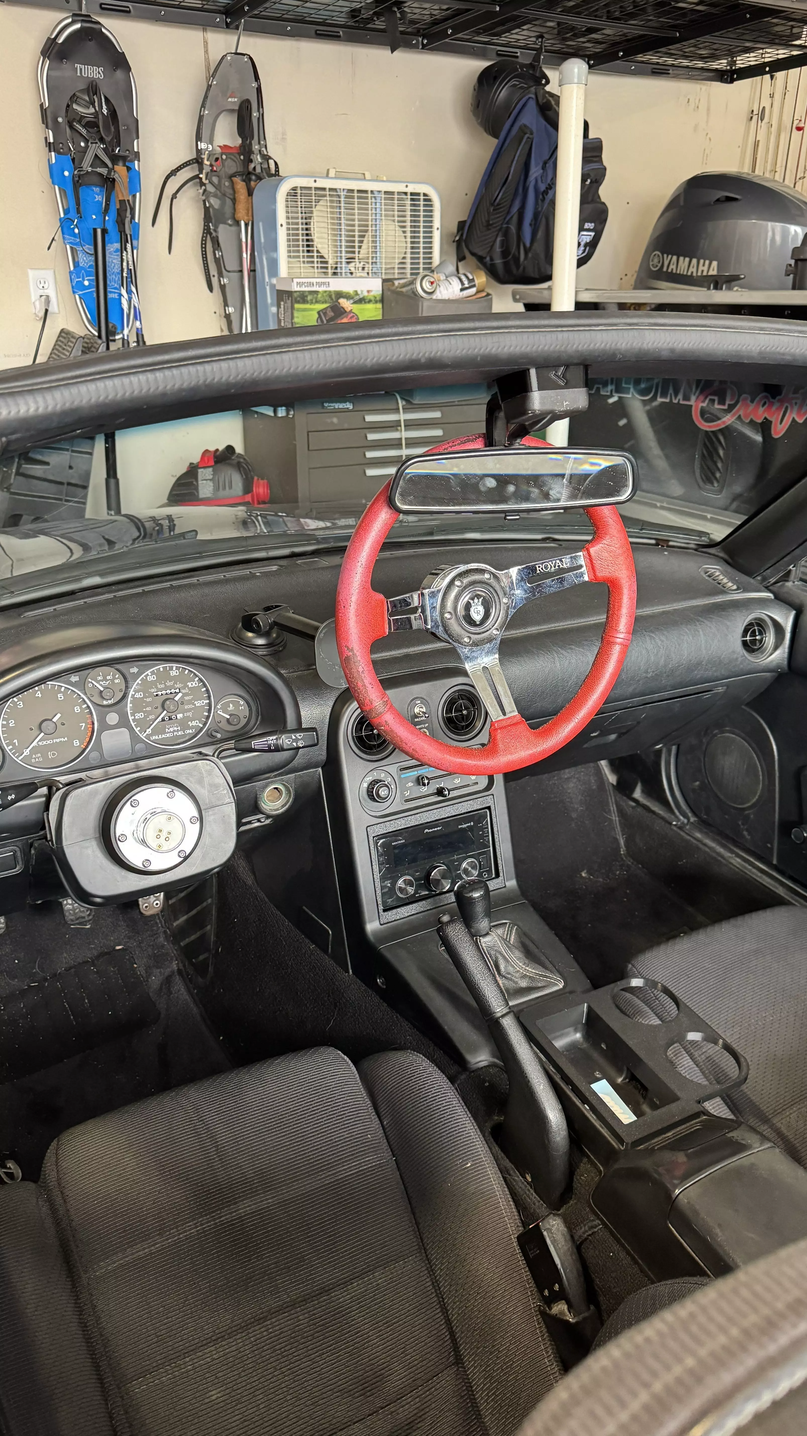 Na Miata Steering wheel hanger plus spacer 3D print model_0