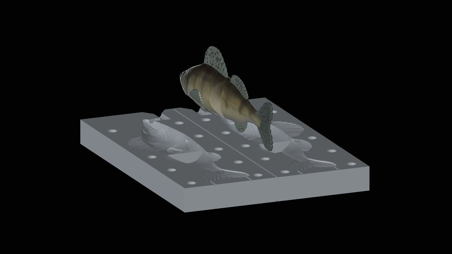 Am bait pikeperch  fish 13cm breaking form for predator fishing 3D print model_10