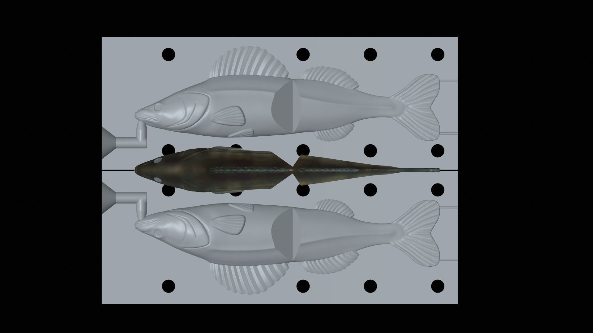 Am bait pikeperch  fish 13cm breaking form for predator fishing 3D print model_8