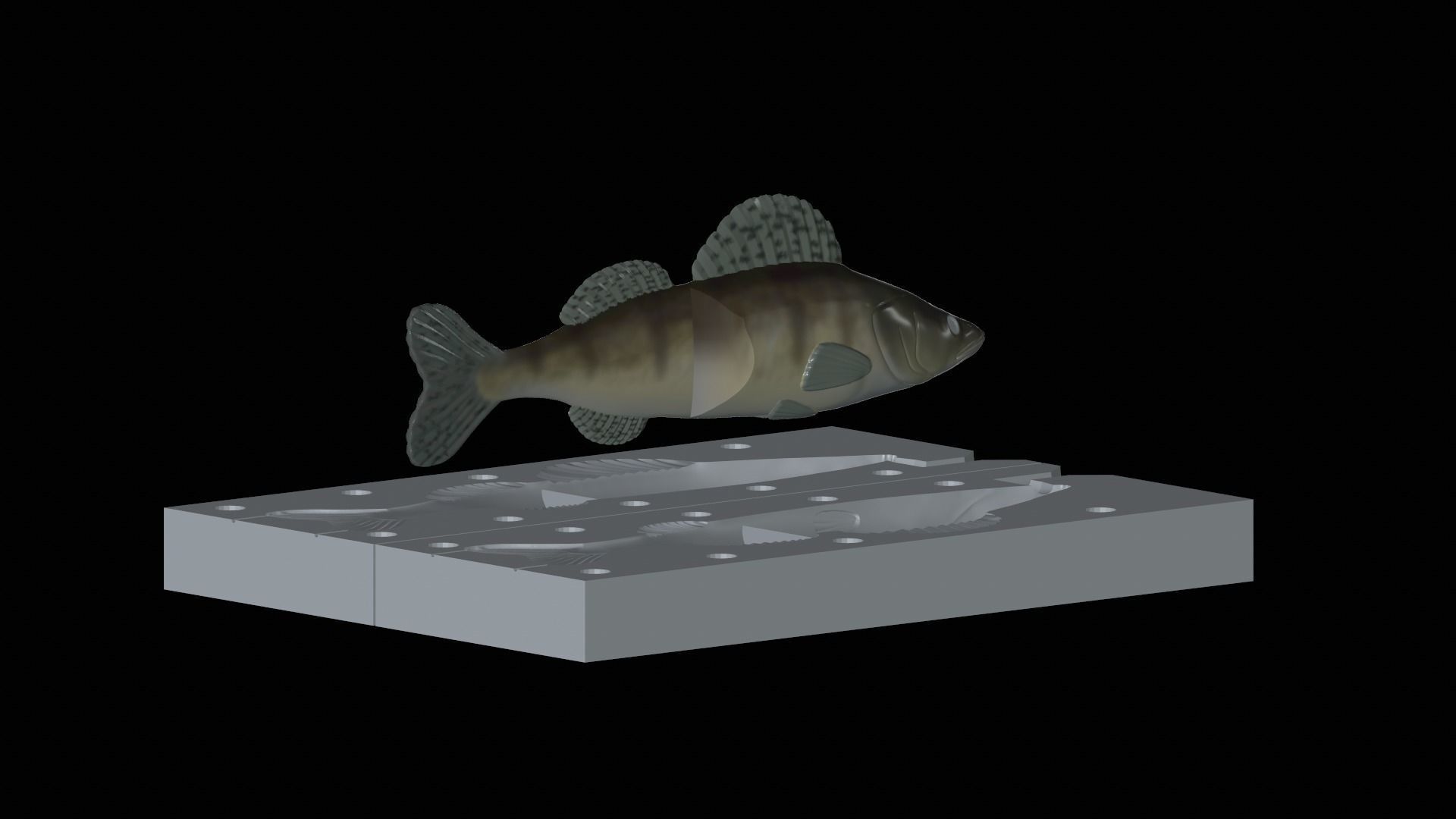 Am bait pikeperch  fish 13cm breaking form for predator fishing 3D print model_11