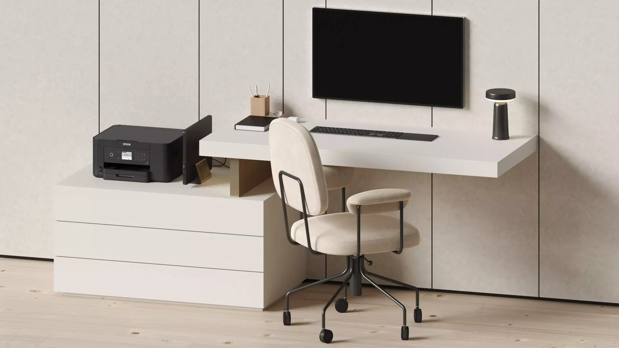 Office Workspace - 3 3D model_0