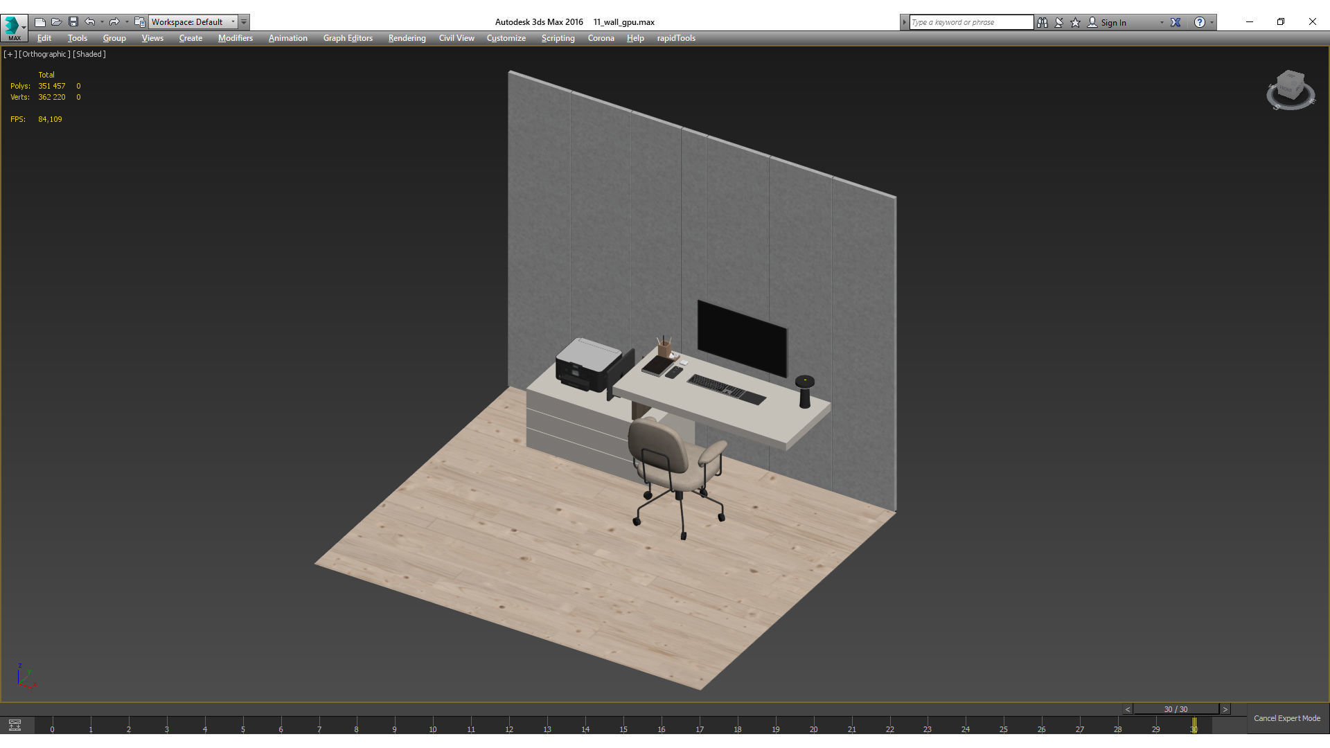 Office Workspace - 3 3D model_11