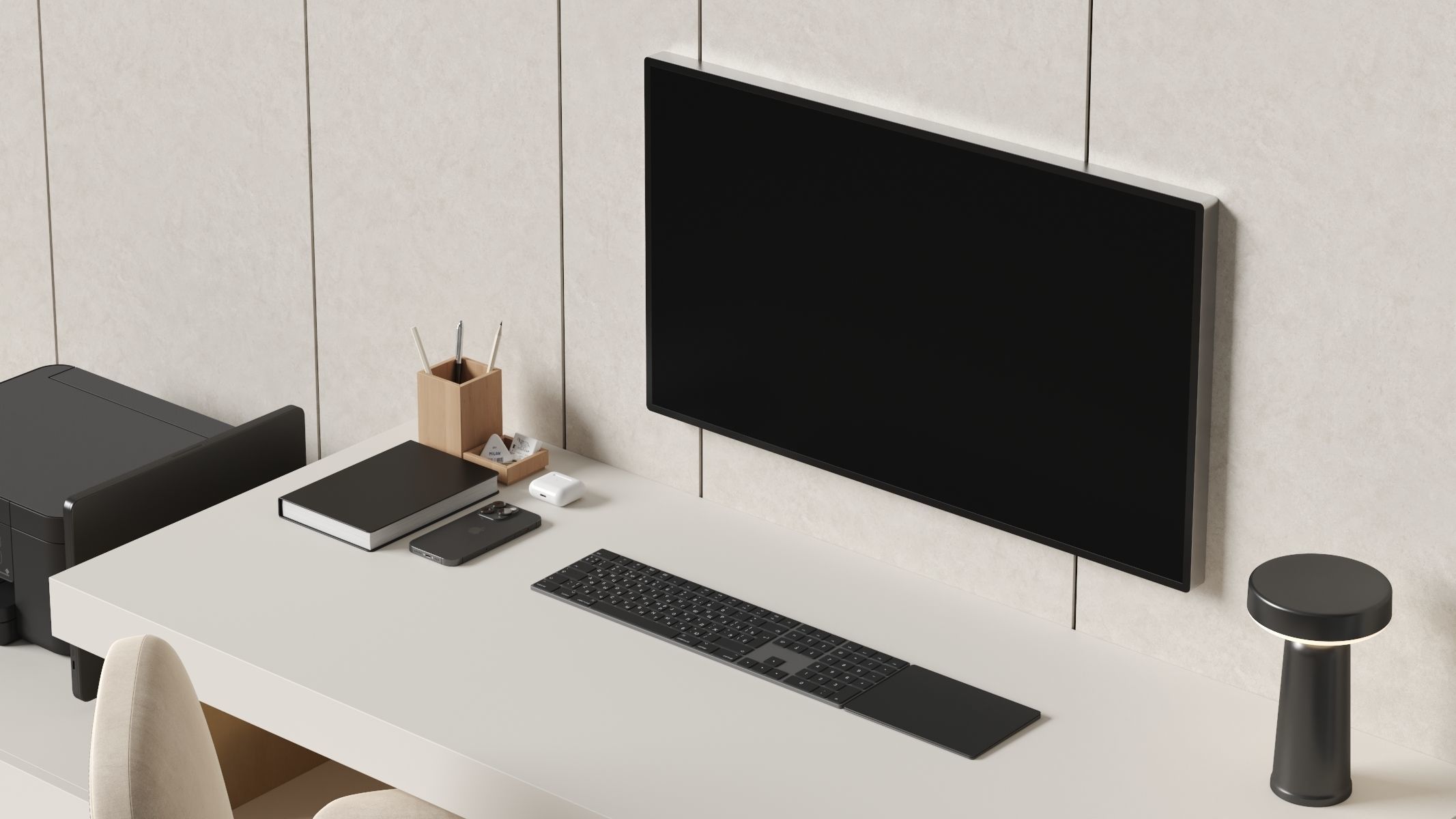 Office Workspace - 3 3D model_8