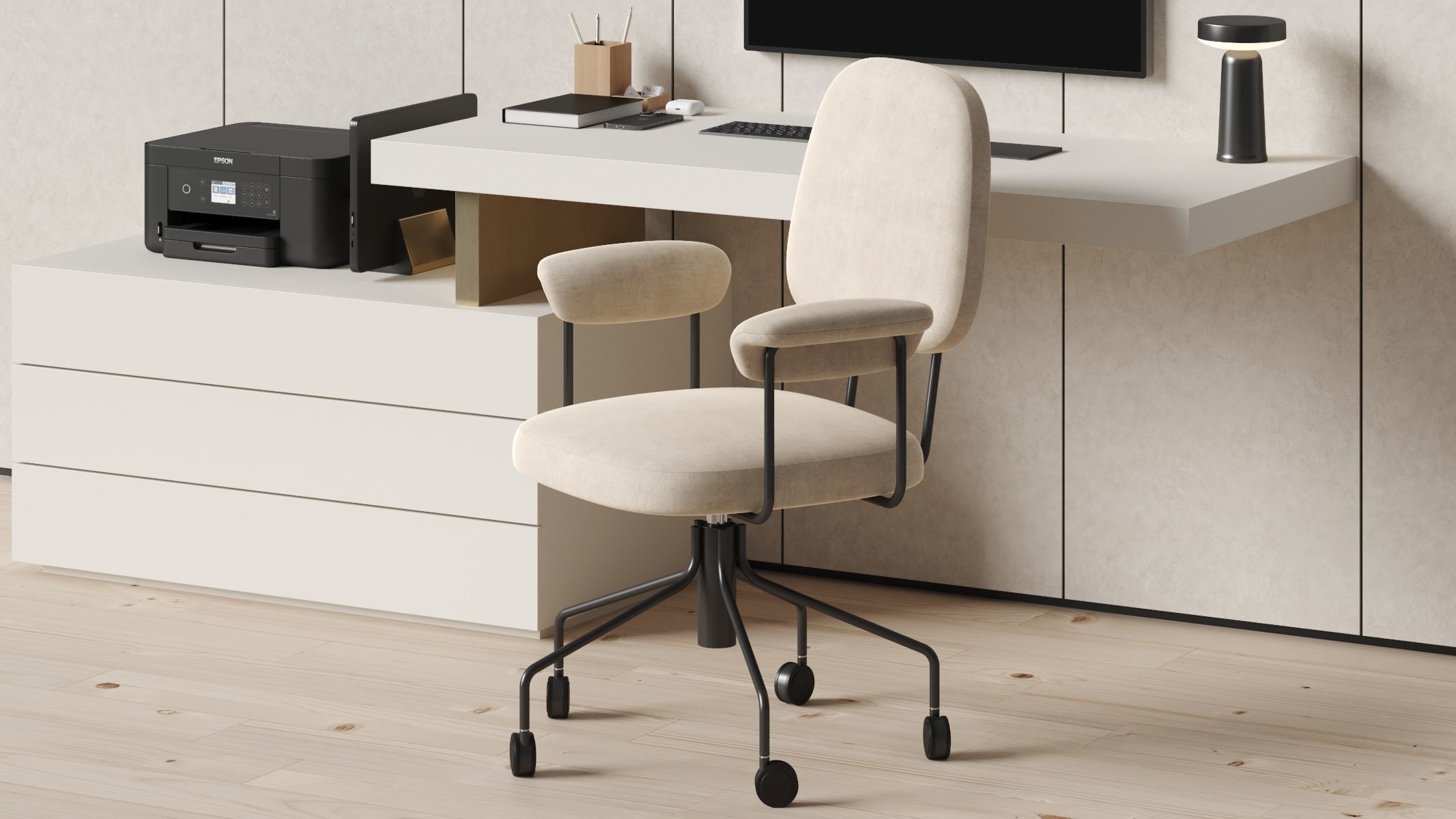 Office Workspace - 3 3D model_1