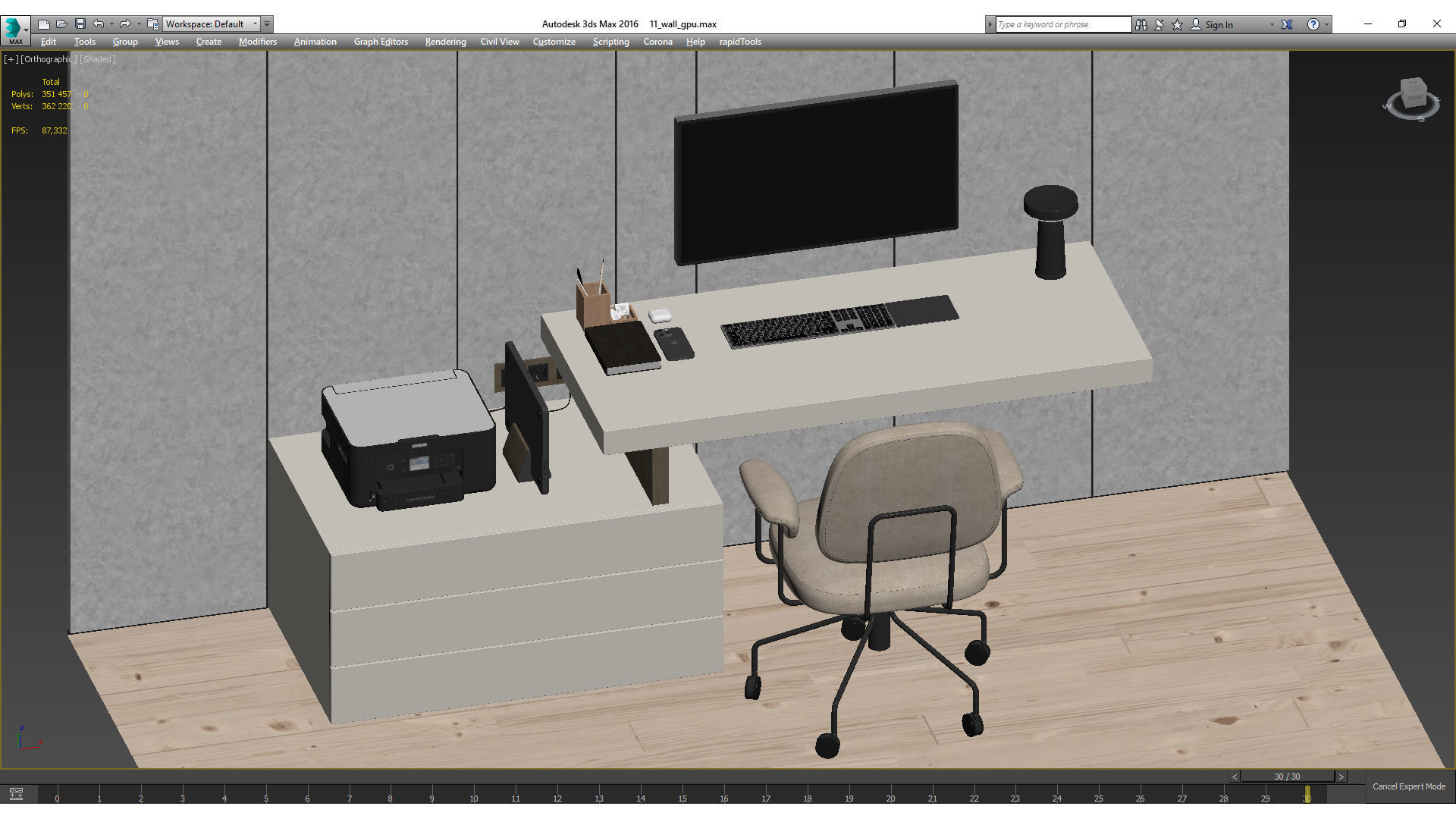Office Workspace - 3 3D model_10