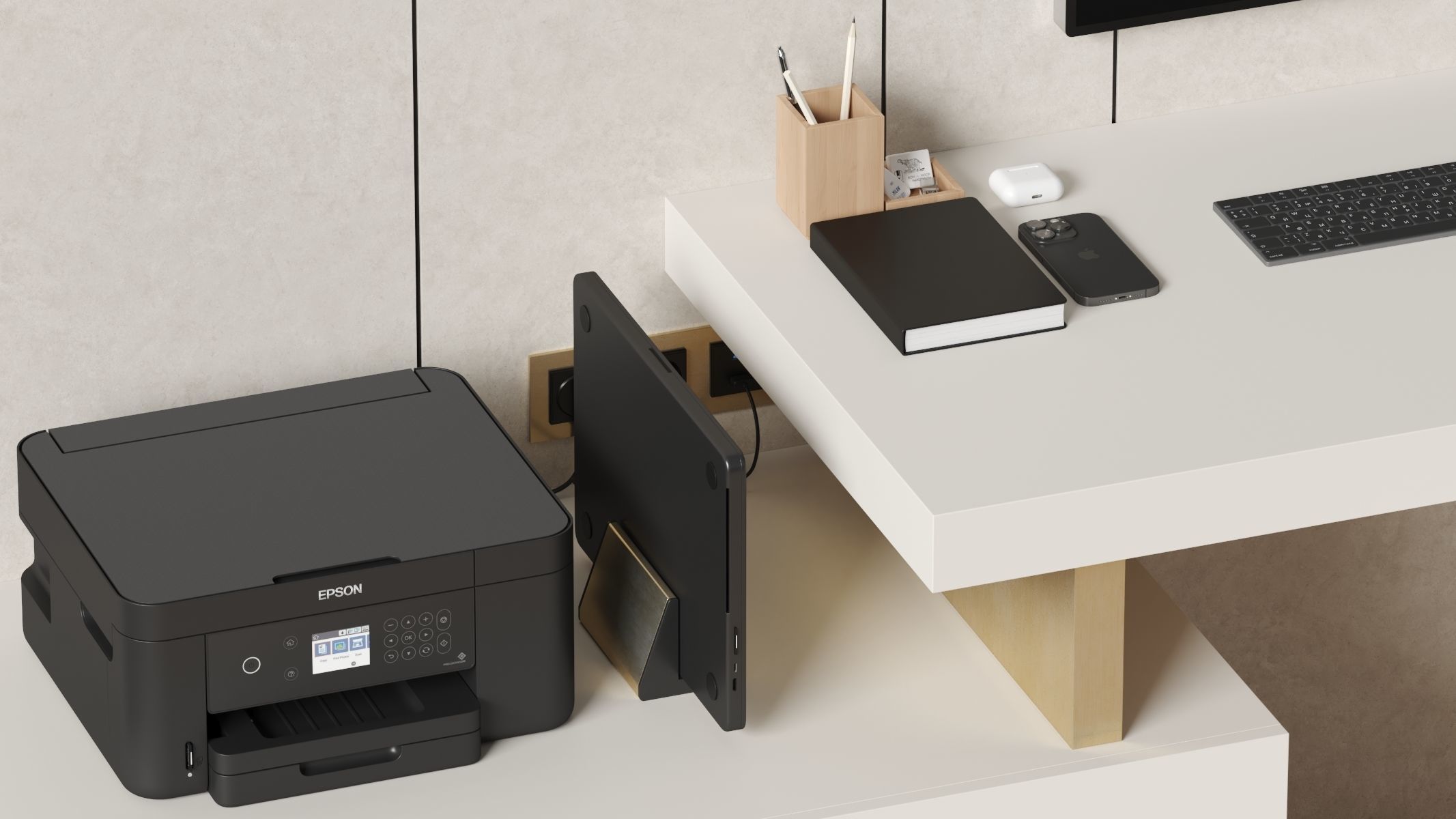 Office Workspace - 3 3D model_4